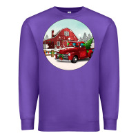 Purple Christmas farm Christmas Premium Sweatshirt - BarkalooDesign