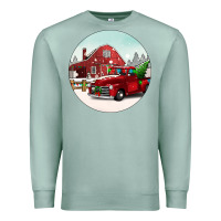 Seafoam Christmas farm Christmas Premium Sweatshirt - BarkalooDesign