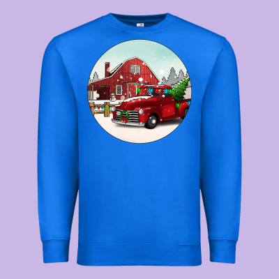 Christmas Farm Christmas Premium Sweatshirt Designed By Barkaloodesign