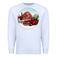 White Christmas farm Christmas Premium Sweatshirt - BarkalooDesign