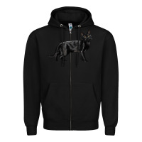 Black Bombay Cat Zipper Hoodie - LillyAllenDesigns