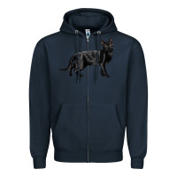 Navy Bombay Cat Zipper Hoodie - LillyAllenDesigns