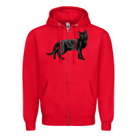 Red Bombay Cat Zipper Hoodie - LillyAllenDesigns