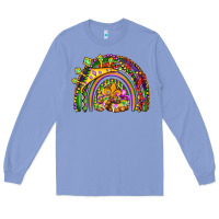 Colony Blue mardi gras rainbow Long Sleeve Tee - OliviaCreatesArt