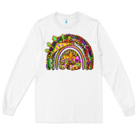 White mardi gras rainbow Long Sleeve Tee - OliviaCreatesArt