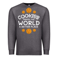 Charcoal Heather funny cookie lover baking cookies baker candy gift Premium Sweatshirt - trangStudio