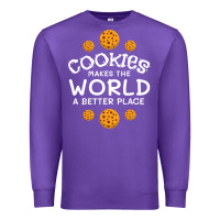 Purple funny cookie lover baking cookies baker candy gift Premium Sweatshirt - trangStudio