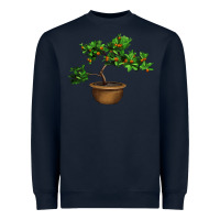 Navy Guava Tree Bonsai Illustrations Heavyweight Sweatshirt - LillyAllenDesigns