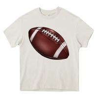 Cream football Heavy Core Tee - BarkalooDesign