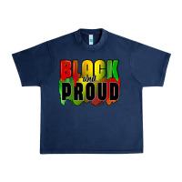 Navy black and proud Urban Heavy Tee - CowGirlArtShop