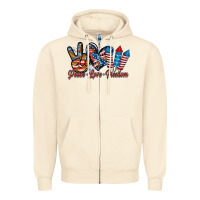 Sandshell peace love freedom Zipper Hoodie - RacoonDesign
