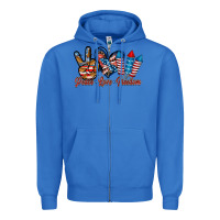 True Royal peace love freedom Zipper Hoodie - RacoonDesign