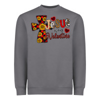 Storm Jesus is My Valentine Cross Heavyweight Sweatshirt - CowhideDigitalArt