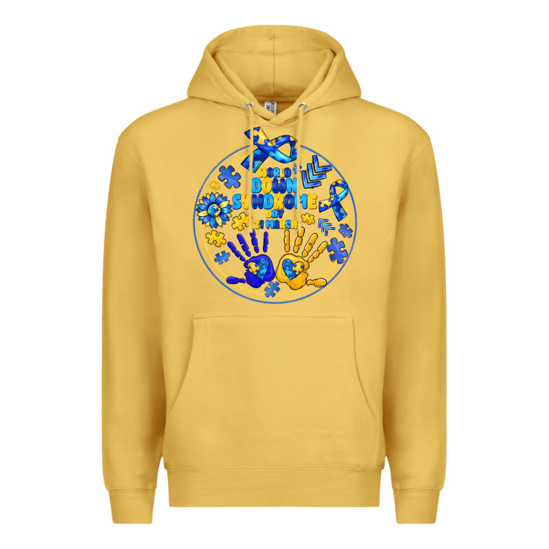 World Down Syndrome Day Premium Hoodie by CowhideDigitalArt | Teevron