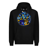 Black World Down Syndrome Day Premium Hoodie - CowhideDigitalArt
