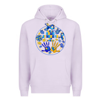 Lilac World Down Syndrome Day Premium Hoodie - CowhideDigitalArt