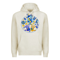 Oatmeal Heather World Down Syndrome Day Premium Hoodie - CowhideDigitalArt