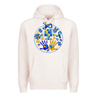 Pale Pink World Down Syndrome Day Premium Hoodie - CowhideDigitalArt