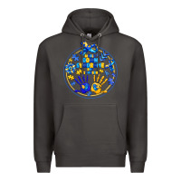 Smoke World Down Syndrome Day Premium Hoodie - CowhideDigitalArt