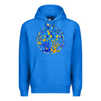 True Royal World Down Syndrome Day Premium Hoodie - CowhideDigitalArt