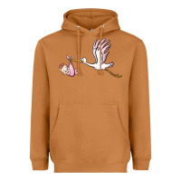 Meerkat stork with baby girl Heavyweight Hoodie - BarkalooDesign