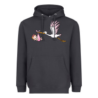 Smoke stork with baby girl Heavyweight Hoodie - BarkalooDesign