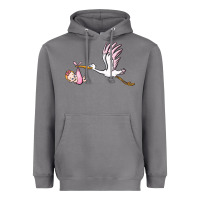 Storm stork with baby girl Heavyweight Hoodie - BarkalooDesign