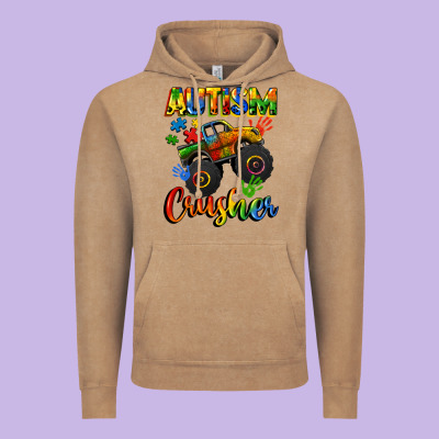 Autism Crusher Vintage Hoodie Designed By Cowgirlartshop