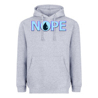 Heather Grey NOPE  Blue Magic  Island Mana Symbol Heavyweight Hoodie - trangStudio