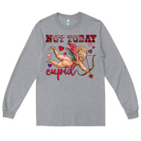 Heather Grey not today cupid Long Sleeve Tee - OliviaCreatesArt