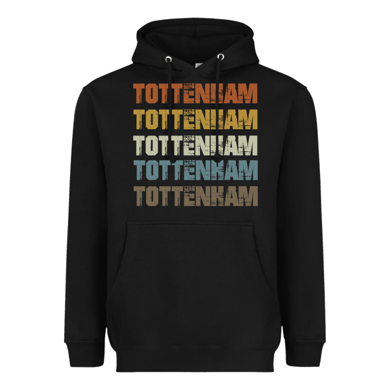 Retro Vintage Tottenham London Heavyweight Hoodie by trangStudio | Teevron
