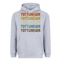 Heather Grey Retro Vintage Tottenham London Heavyweight Hoodie - trangStudio