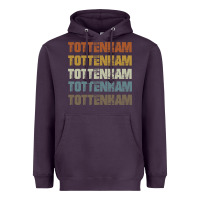 Plum Retro Vintage Tottenham London Heavyweight Hoodie - trangStudio
