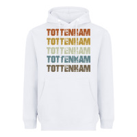 White Retro Vintage Tottenham London Heavyweight Hoodie - trangStudio