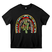 Black christmas cactus rainbow Heavy Core Tee - JahusDesignShop