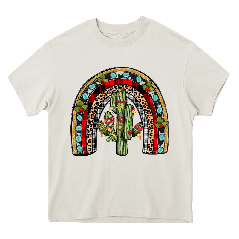 Christmas Cactus Rainbow Heavy Core Tee by JahusDesignShop | Teevron