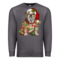 Charcoal Heather Christmas english bulldog Premium Sweatshirt - BarkalooDesign