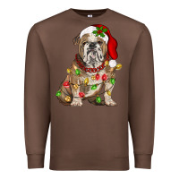 Chestnut Christmas english bulldog Premium Sweatshirt - BarkalooDesign