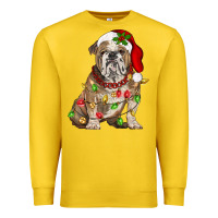 Lemon Christmas english bulldog Premium Sweatshirt - BarkalooDesign