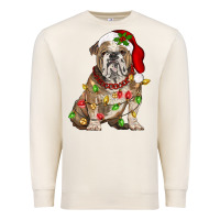 Sandshell Christmas english bulldog Premium Sweatshirt - BarkalooDesign