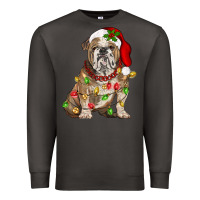 Smoke Christmas english bulldog Premium Sweatshirt - BarkalooDesign
