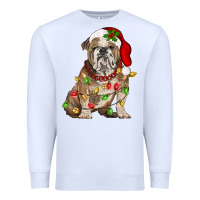 White Christmas english bulldog Premium Sweatshirt - BarkalooDesign