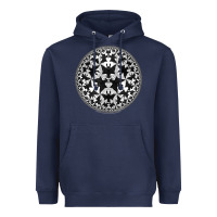 Navy M.C. Escher Circle Limit IV Heavyweight Hoodie - trangStudio