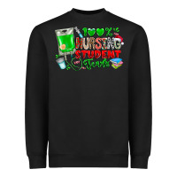 Black 100 Nursing Student Tears Heavyweight Sweatshirt - CowhideDigitalArt