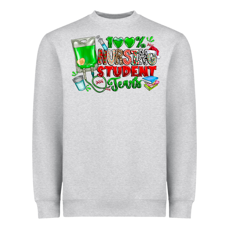 100 Nursing Student Tears Heavyweight Sweatshirt by CowhideDigitalArt | Teevron