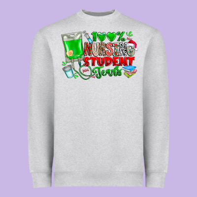 100 Nursing Student Tears Heavyweight Sweatshirt Designed By Cowhidedigitalart