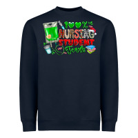 Navy 100 Nursing Student Tears Heavyweight Sweatshirt - CowhideDigitalArt