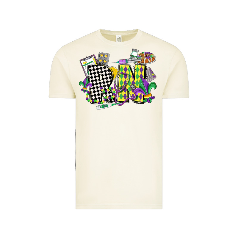Registered Nurse Mardi Gras Vintage Tee by CowGirlArtShop | Teevron