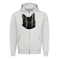 Dove Grey Bombay Cat Face Zipper Hoodie - LillyAllenDesigns