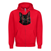 Red Bombay Cat Face Zipper Hoodie - LillyAllenDesigns